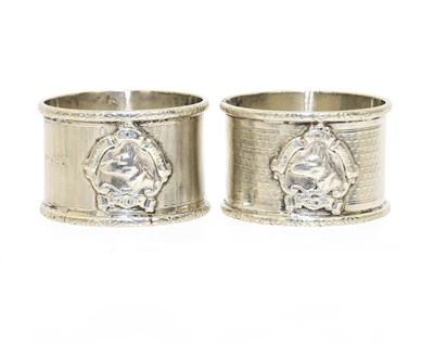 Lot 65 - A Pair of George V Silver Napkin-Rings, by...