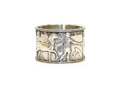 Lot 11 - An Edward VII Silver Napkin-Ring, by Elkington...