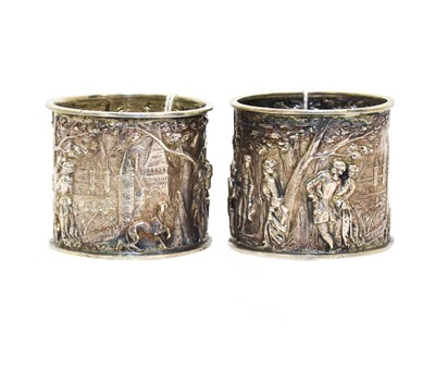 Lot 6 - A Pair Victorian Silver Napkin-Rings, by...