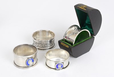 Lot 23 - Four Various Silver or Silver and Enamel...