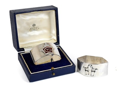 Lot 76 - A George V Silver Napkin-Ring and An Edward...