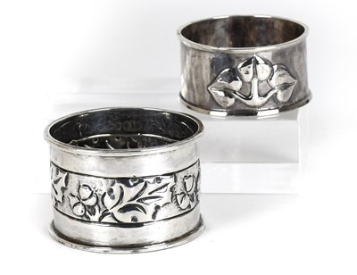 Lot 28 - Two Edward VII Silver Napkin-Rings, by A. E....