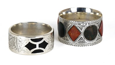 Lot 48 - Two Edward VII Silver and Hardstone...