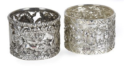 Lot 7 - Two Silver Napkin-Rings, One by Walker and...