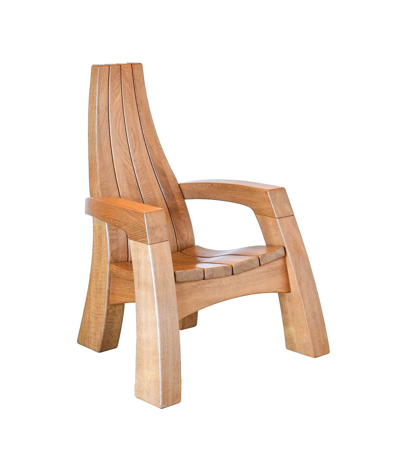 Lot 377 - A Magma Oak Armchair, designed by Peter...