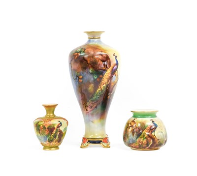 Lot 64 - A Royal Worcester Porcelain Vase, 1908, by C....