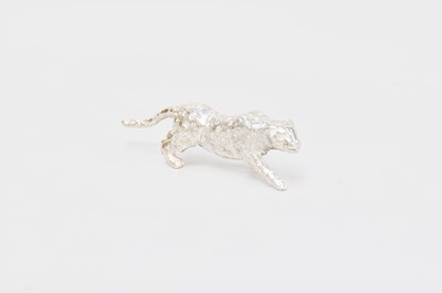 Lot 93A - A Silver Model of a Leopard, Maker's Mark AEM,...