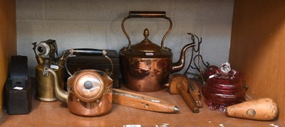 Lot 126 - A Coromandel Tea Caddy, cranberry glass,...