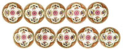 Lot 49 - A Set of Ten Chamberlains Worcester Porcelain...