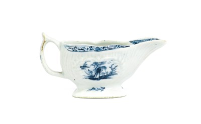 Lot 13 - A Lowestoft Porcelain Butter Boat, circa 1770,...