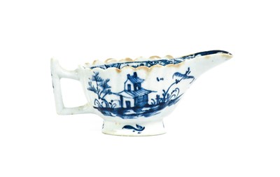 Lot 14 - A Lowestoft Porcelain Butter Boat, circa 1765,...