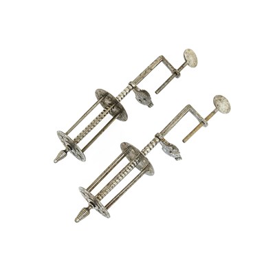 Lot 2137 - Pair of Early 19th Century Steel Sewing Clamps...