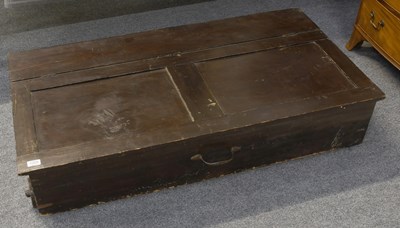 Lot 1329 - A Stained Pine Bed Box, 123cm by 62cm by 26cm