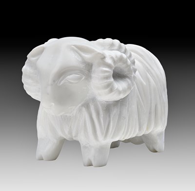 Lot 135 - Darren Yeadon (b.1970) Ram Signed, Carrara...