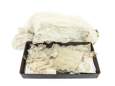 Lot 2065 - Early 20th Century Lace, comprising a tiered...