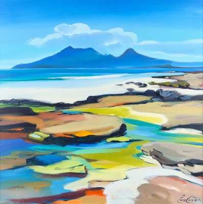 Lot 60 - Pam Carter (b.1952) Scottish "Eigg, Rock and...