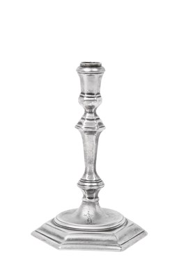 Lot 2012 - A George I Silver Taper-Candlestick