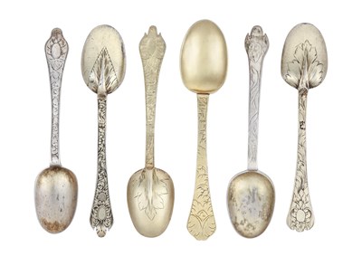 Lot 2050 - Six William III Silver-Gilt Teaspoons