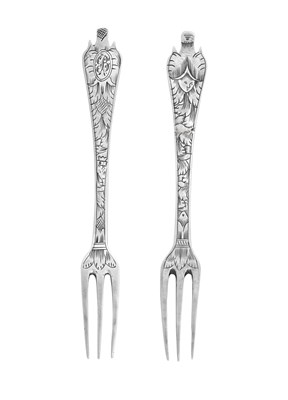 Lot 2044 - Two James II or William and Mary Silver Small Forks