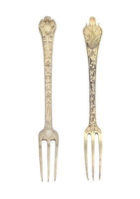 Lot 2042 - Two James II or William and Mary Silver-Gilt Small Forks