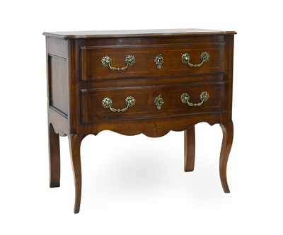 Lot 383 - A French Walnut Commode, 18th century, the...