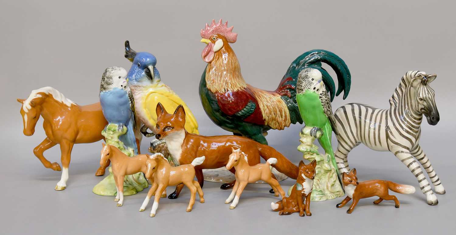 Lot 156 - Beswick Birds, including Cockerel, Budgies etc....