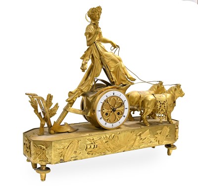 Lot 288 - A French Ormolu Striking Mantel Clock, signed...