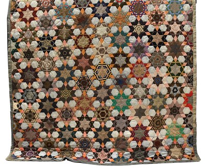 Lot 2093 - A Modern Patchwork Quilt comprising a stylish...