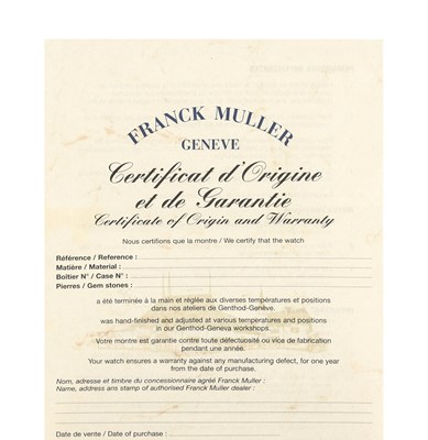 Lot 2186 - Franck Muller: A Lady's 18ct Gold Tonneau...