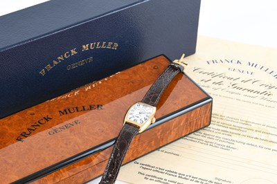 Lot 2186 - Franck Muller: A Lady's 18ct Gold Tonneau...