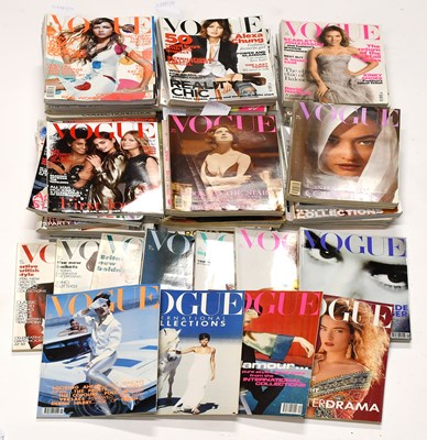 Lot 2202 - A Collection of Mainly UK Vogue Magazines,...