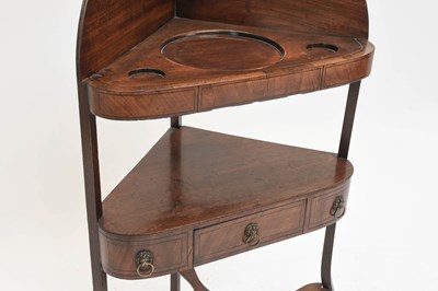 Lot 75 - A Regency Mahogany and Ebony-Strung Corner...