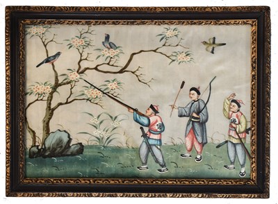 Lot 173 - A Chinese Painting on Silk, 19th century,...