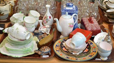 Lot 10 - Two trays of decorative ceramics, including Royal Albert 'Foxglove' tea set, Wade, Ringtons...