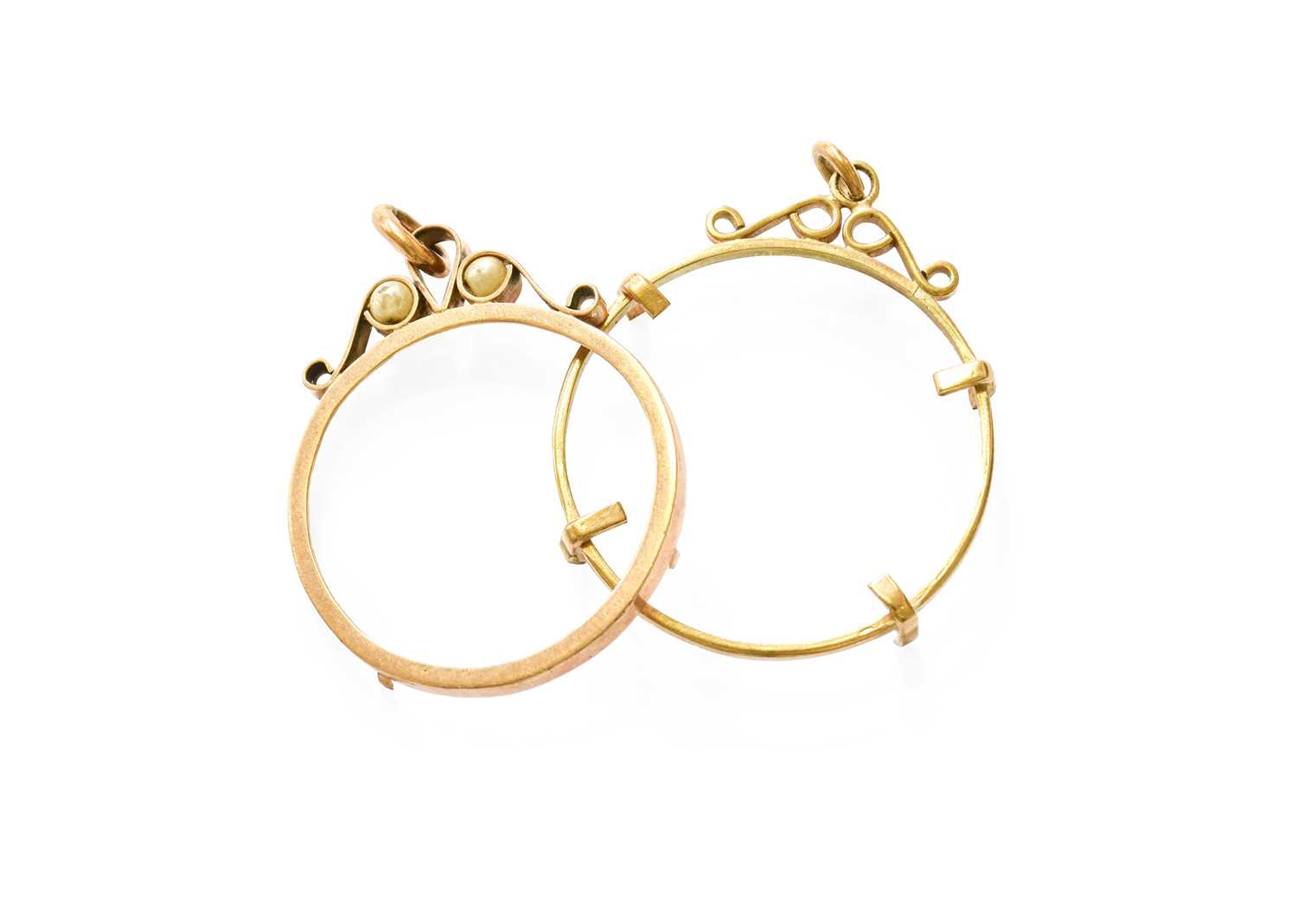 Lot 79 - Two Coin Frames, one decorated with simulated...