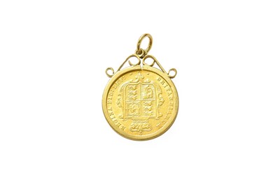 Lot 76 - A Half Sovereign Pendant, dated 1866, loose...