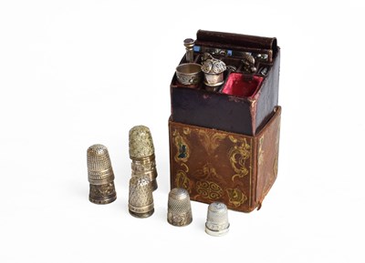 Lot 113 - A Collection of Assorted Silver Thimbles,...