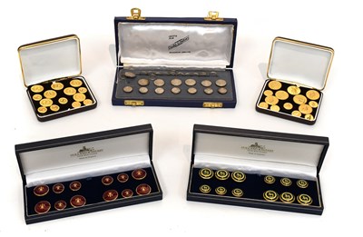 Lot 2123 - A Collection of Assorted Cased Sets of Buttons,...