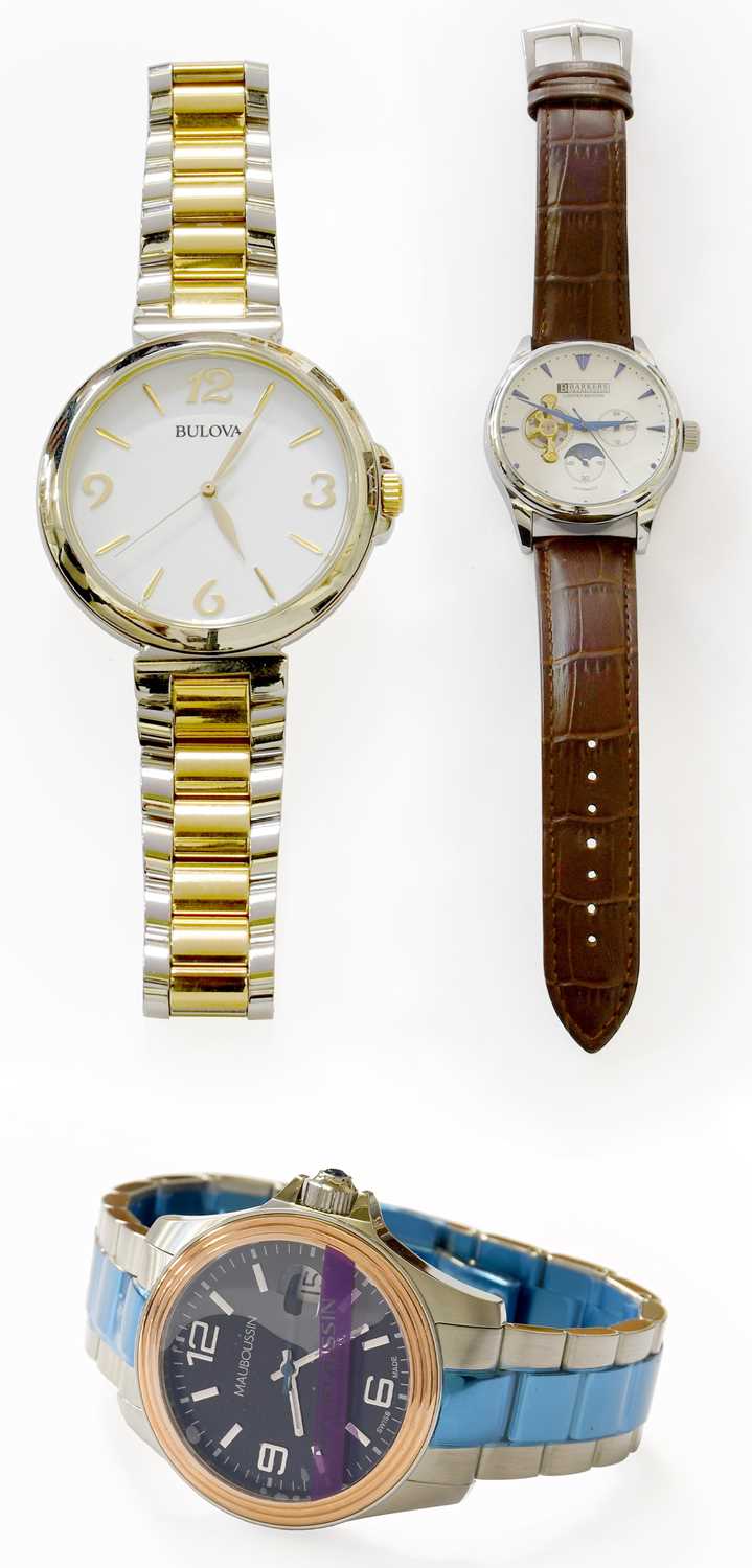 Lot 108 - A Bi-Metal Quartz Bulova Wristwatch, Barkers...