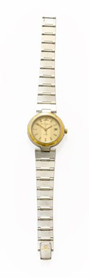 Lot 93 - A Lady's Bi-Metal Quartz Calender Centre...