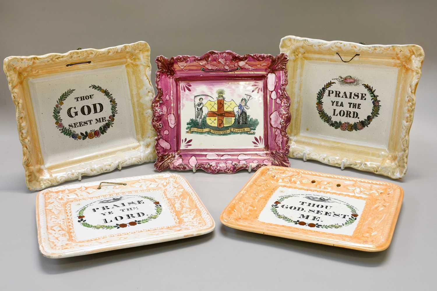 Lot 172 - Five 19th Century Sunderland Lustre Porcelain...