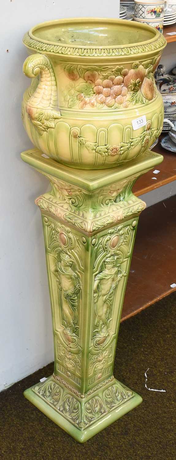 Lot 133 - An Ault Pottery Jardinière and Similar Stand,...