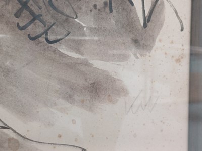 Lot 360 - Kyffin Williams (1918-2006) Welsh Figure on a...
