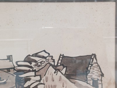 Lot 360 - Kyffin Williams (1918-2006) Welsh Figure on a...