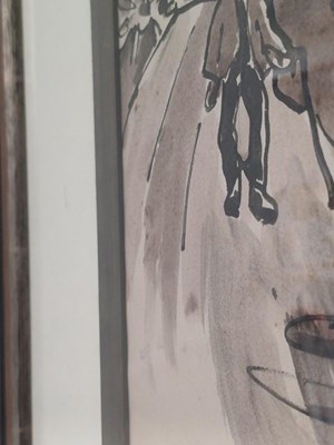 Lot 360 - Kyffin Williams (1918-2006) Welsh Figure on a...