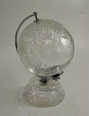 Lot 42 - Waterford cut glass terrestrial globe