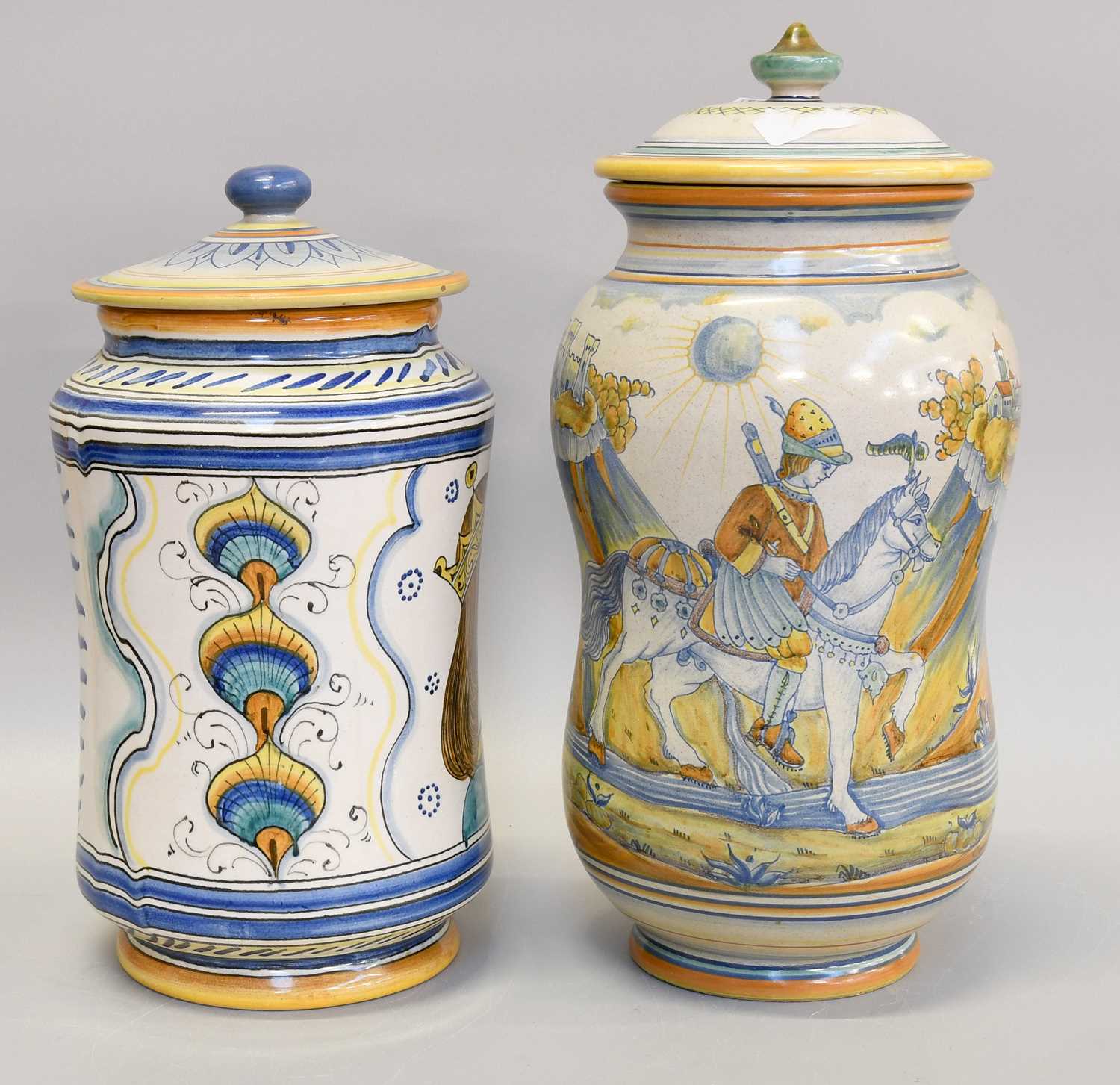 Lot 163 - Two 20th Century Italian Maiolica Albarello...