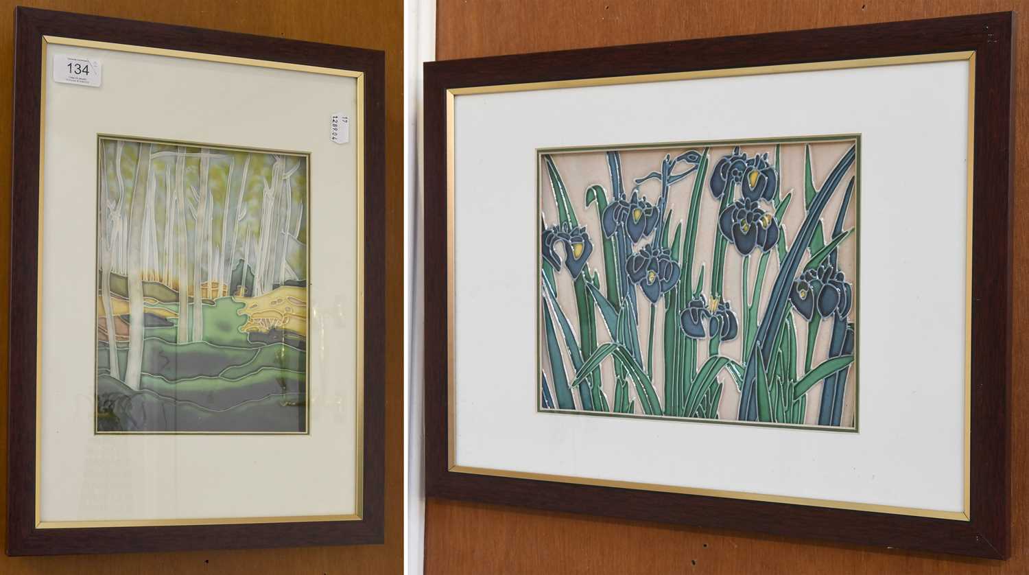 Lot 134 - Two 20th Century Moorcroft Style Tube Lined...