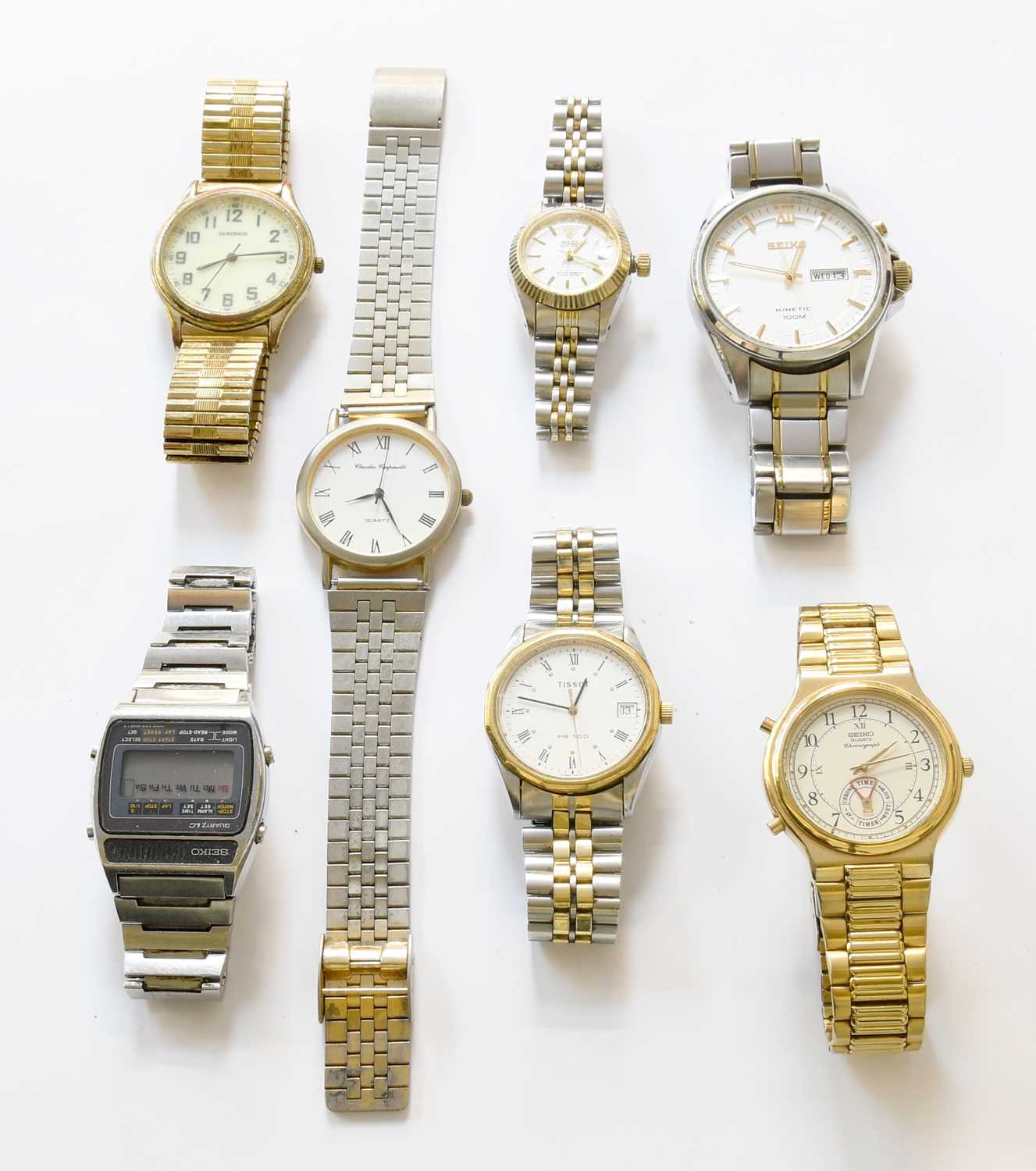 Lot 107 - A Tisso Gents Stainless Steel Bi-Colour...