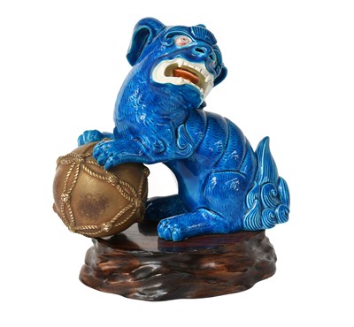 Lot 215 - A Japanese Porcelain Model of a Shishi, Meiji...